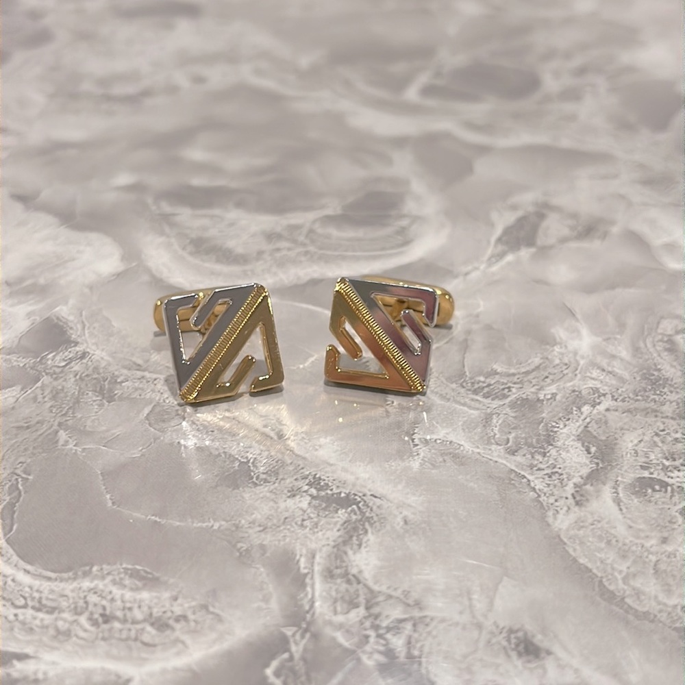 Givenchy two tone square cuff links